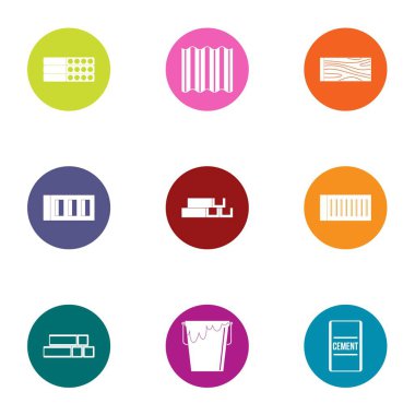 Icons set, düz stil tasarlamak