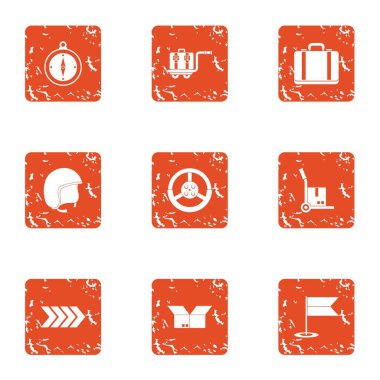 Turistik bölümü simgeler kümesi, grunge tarzı
