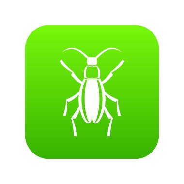 Böceği böcek simgesini dijital yeşil