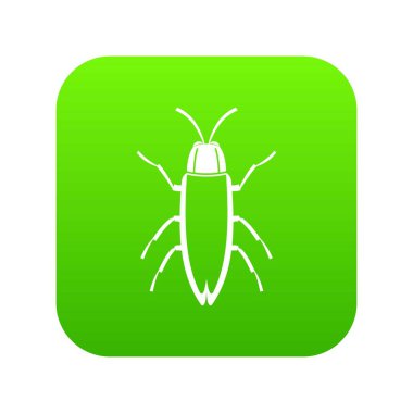 Hamam böceği simgesi dijital yeşil