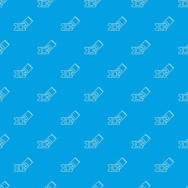 Buz hokeyi bilet desen vektör kesintisiz mavi