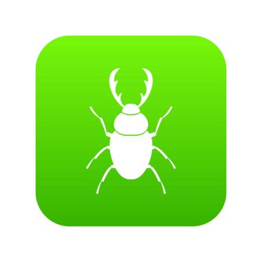 Stag beetle simgesi dijital yeşil