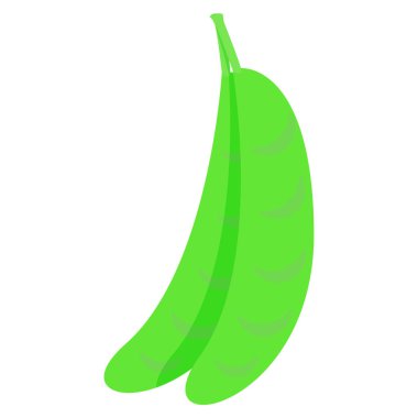 Yeşil bezelye simgesi, düz stil