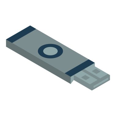 USB flash bellek simge, izometrik stili