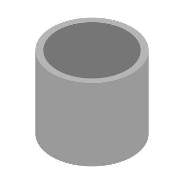 Atık varil simgesi, izometrik stili