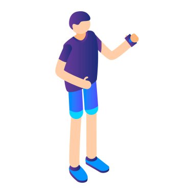 Çocuk vr aracı simgesini, izometrik stili