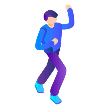 Adam simgesi, izometrik stil dans