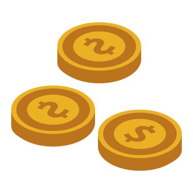 Dolar sikke simge, izometrik stili