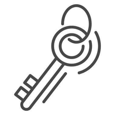 Kasa anahtar simgesi, anahat stili