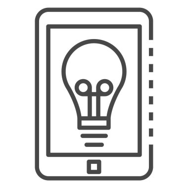 Smartphone ampul simgesi, anahat stili