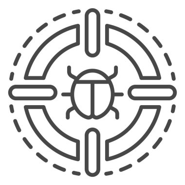 Virüs bulmak simgesi, anahat stili