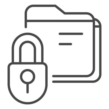 Kilit klasör simgesini, anahat stili