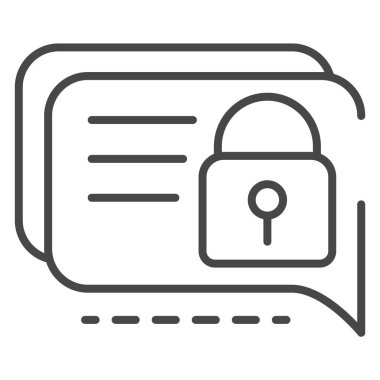 Kilitli sohbet simgesi, anahat stili