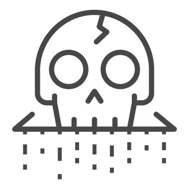 Çatlak kafatası simgesi, anahat stili