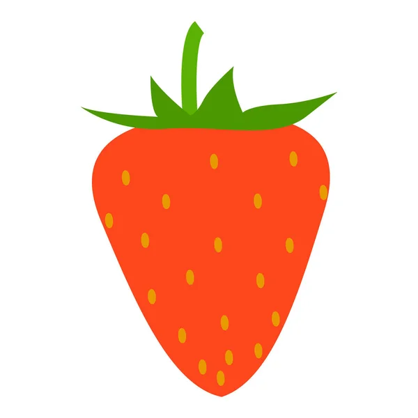 草莓图标，平面样式 — 图库矢量图片