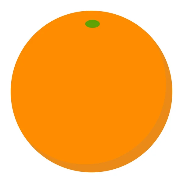 Icône de fruits orange, style plat — Image vectorielle