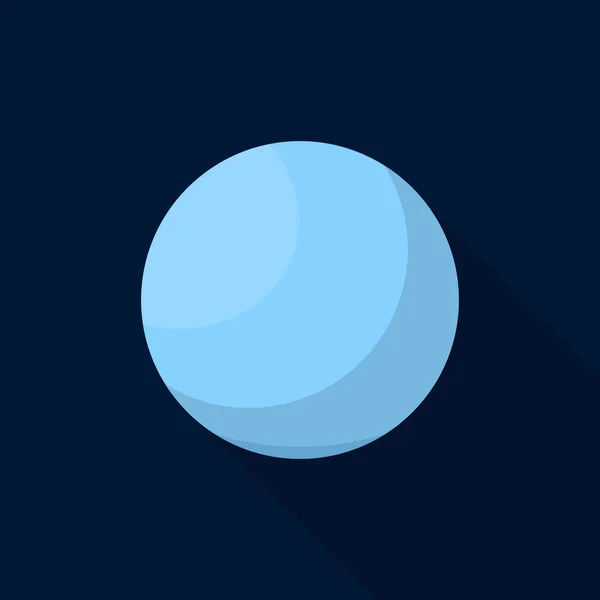 Икона планеты Уран, плоский стиль — стоковый вектор