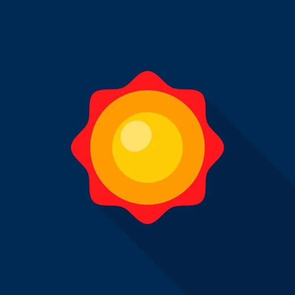 Espacio icono del sol, estilo plano — Vector de stock