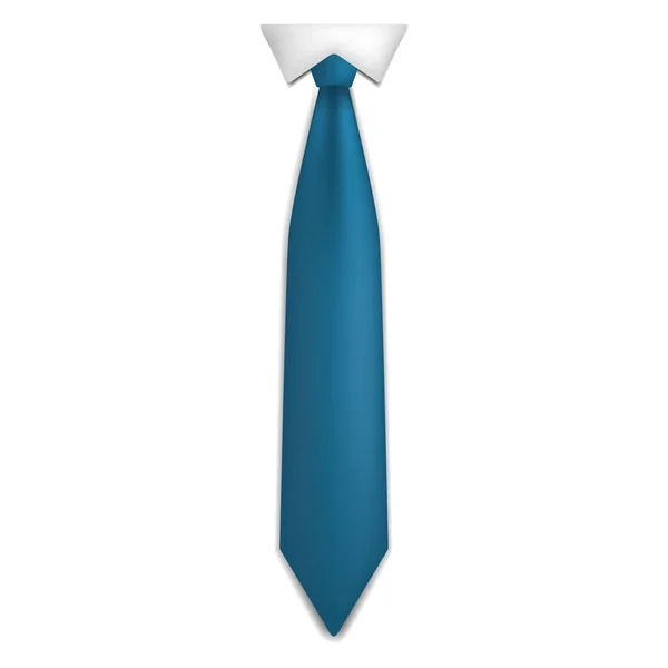 Синий галстук, реалистичный стиль — стоковый вектор