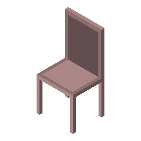 Иконка деревянного стула, изометрический стиль — стоковый вектор