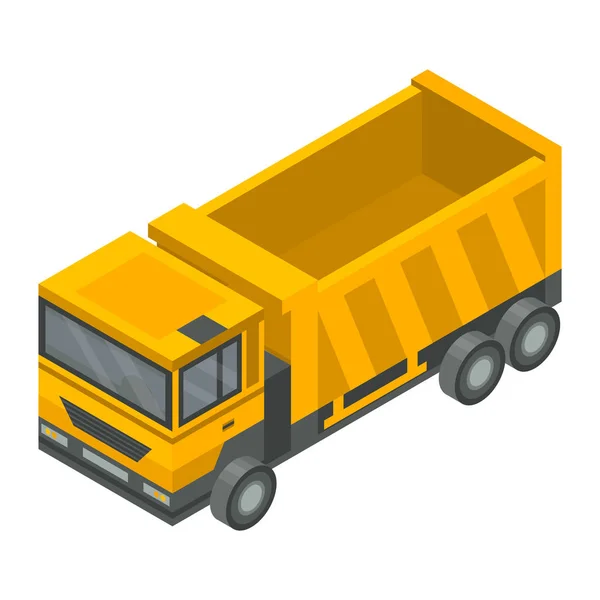 İnşaat kamyonu simgesi, izometrik biçim — Stok Vektör