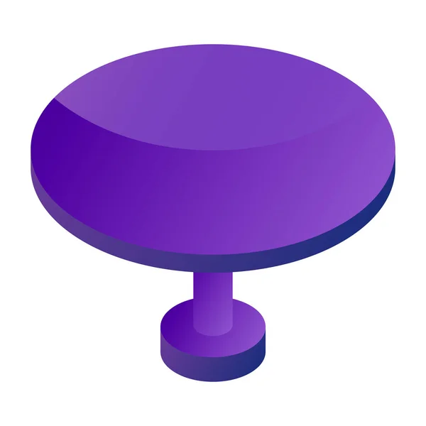 Round table icon, isometric style — Stock Vector