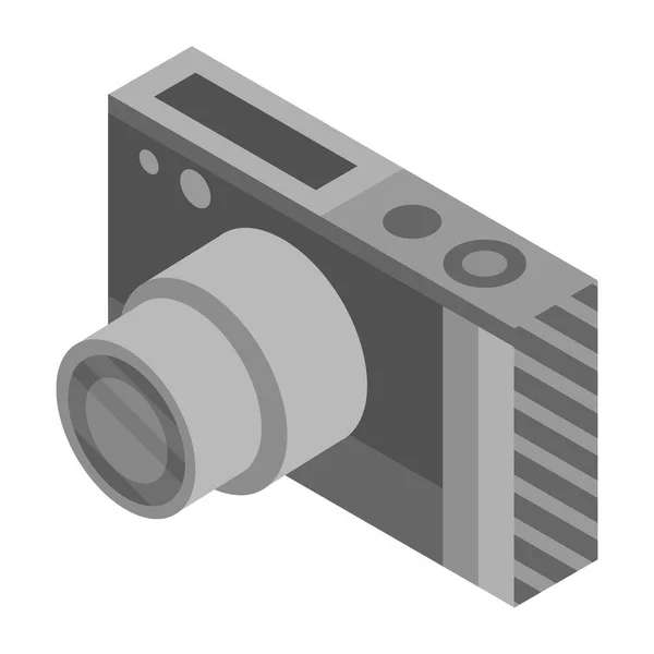 Icona della fotocamera fotografica, stile isometrico — Vettoriale Stock