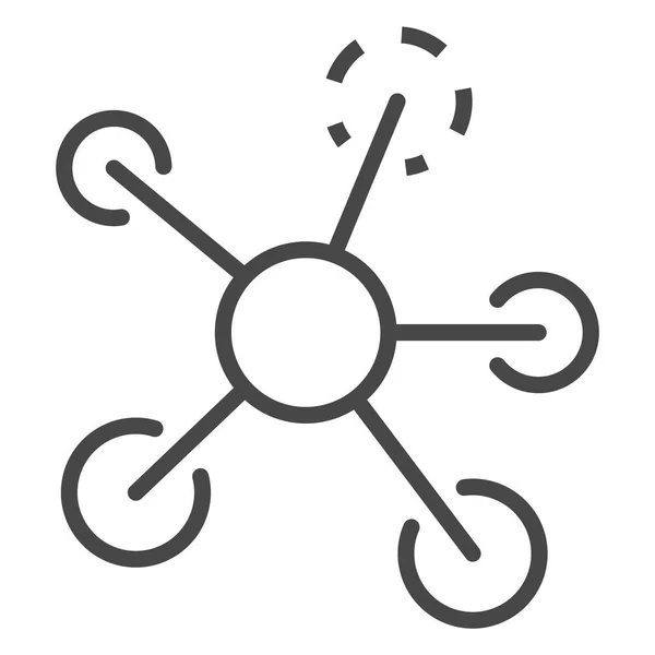 Concept icône de molécule, style contour — Image vectorielle