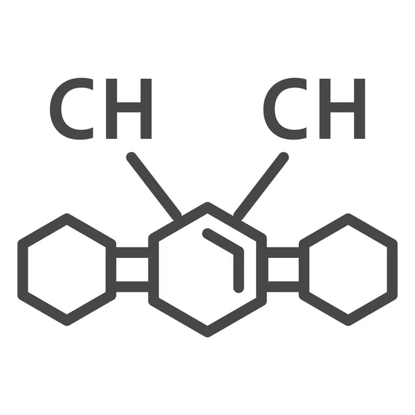 Icono de sustancia química Ch, estilo de esquema — Vector de stock