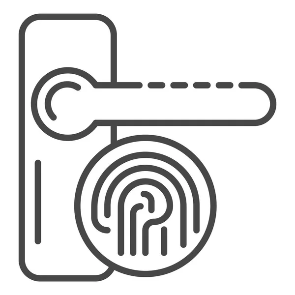 Εικονίδιο κλειδαριάς πόρτας δακτυλικών αποτυπωμάτων, στυλ διάρθρωσης — Διανυσματικό Αρχείο