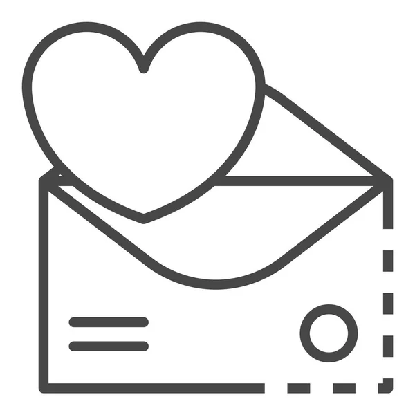 E-post inkorg hjärtikonen, dispositionsformat — Stock vektor