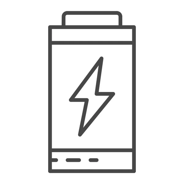 Icône de l'énergie de la batterie, style contour — Image vectorielle