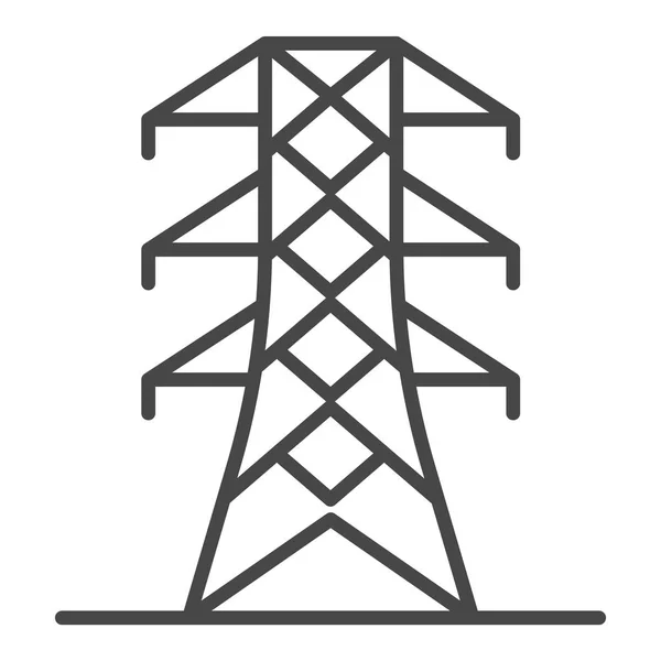 Pictogram voor energiebeheer energie toren, Kaderstijl — Stockvector