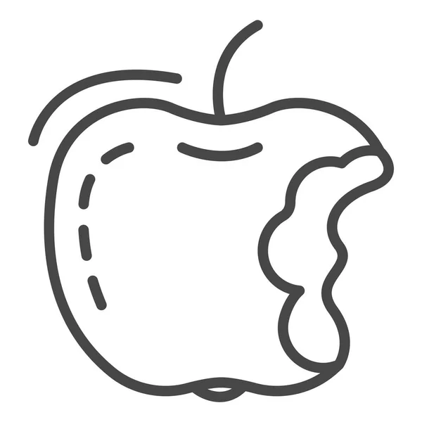Ikona eko-jabłka, styl konturu — Wektor stockowy