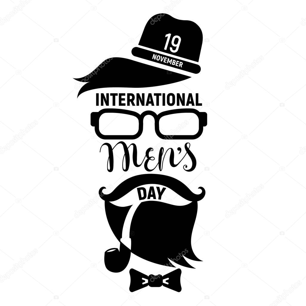 Mens day concept background, simple style