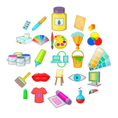 Esnaf Icons set, karikatür tarzı