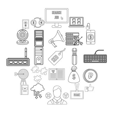 Katip Icons set, anahat stili