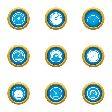 Momentum Icons set, düz stil