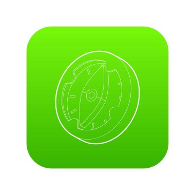 Pusula simgesini yeşil vektör