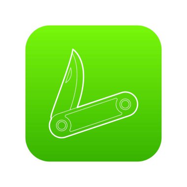 Cep bıçak yeşil simge vektör