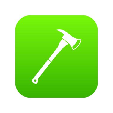 İtfaiyeci balta simgesi dijital yeşil