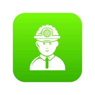 Madenci yeşil simge vektör