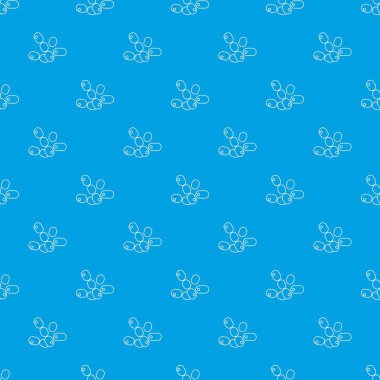 Coccus basili desen vektör kesintisiz mavi