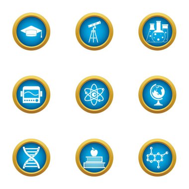 Açıklama Icons set, düz stil