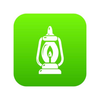 Araştırma lambası yeşil simge vektör