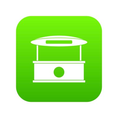 Çadır simgesi dijital yeşil olan alışveriş sayaç