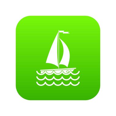 Yat simgesi dijital yeşil