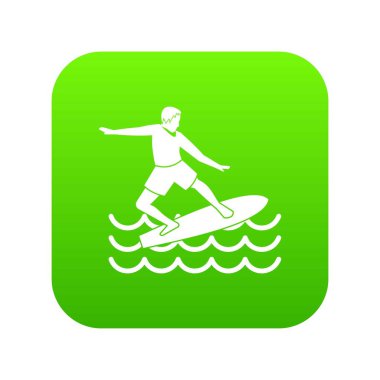 Sörfçü simgesi dijital yeşil