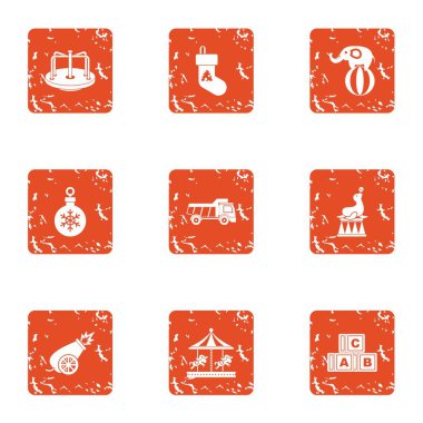 Durum simgeleri hazır, grunge tarzı