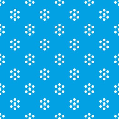 Küp molekül desen vektör kesintisiz mavi